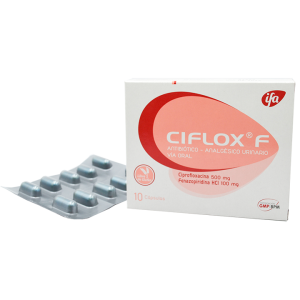CIFLOX F 500MG/100MG  X CAPSULA