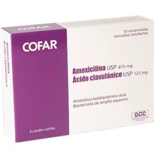 AMOXICILINA, ACIDO CLAVULANICO 875/125 MG  X COMP. - COFAR