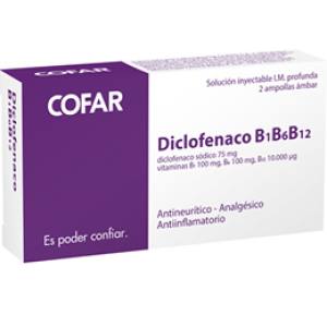DICLOFENACO B1 B6 B12 COFAR X AMPOLLA