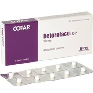 KETOROLACO 20 MG USP X COMPRIMIDO