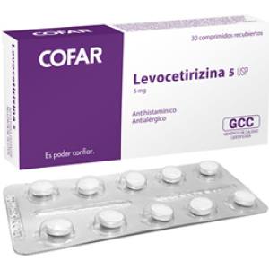 LEVOCETIRIZINA 5 USP X COMPRIMIDO