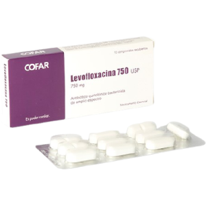 LEVOFLOXACINA 750 MG USP X COMPIRMIDO