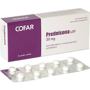 PREDNISONA 20MG COFAR X COMPRIMIDO