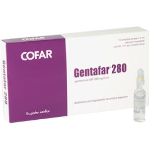 GENTAFAR 280 MG AMPOLLA X 3 ML
