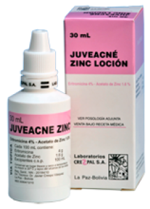 JUVEACNE ZINC LOC. 4% Y 1,6 % X 30 ML