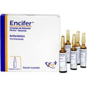 ENCIFER/HIDROXIDO FERRICO - SACAROSA 100 MG AMPOLLA X 5 ML