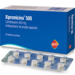 XIPROMICINA 500 MG X TABLETA RECUBIERTA