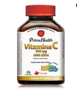 VITAMINA C Y ZINC   TABLETAS MASTICABLES