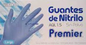 GUANTES DE NITRILO M PREMIER COLOR AZUL