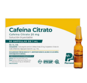 CAFEINA CITRATO AMPOLLA (PHA)º X 1 ML