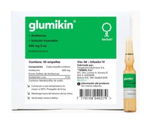 GLUMIKIN/AMIKACINA 500 MG AMPOLLA X 2 ML