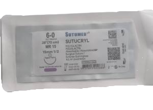 HILO VICRYL (AC. POLIGLICOLICO) N°6-0  MR 15  SUTUMED