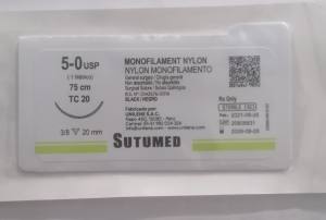 HILO NYLON MONOFILAMENTO  N°5-0  TC 20  SUTUMED