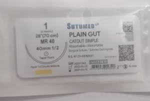 HILO CATGUT SIMPLE  N°1  MR 40  SUTUMED