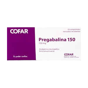 PREGABALINA 150MG COFAR X COMPRIMIDO