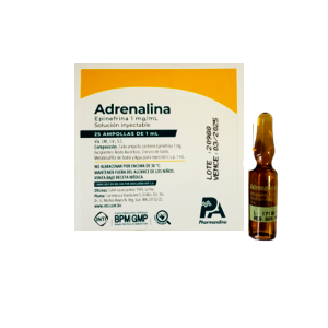 ADRENALINA 1 MG AMPOLLA X 1 ML - PHA
