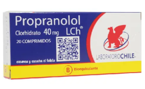 PROPRANOLOL 40 MG. X COMPRIMIDO