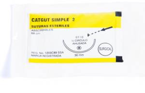 HILO CATGUT SIMPLE Nº 0 MR 35  SUTUMED