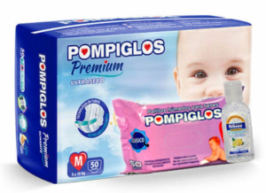 POMPIGLOS PAÑAL  PREMIUM "M" X 50