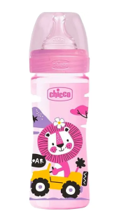 BIBERON PLASTICO WELL - BEING 2M+  COLORS 250/9OZ - CHICCO
