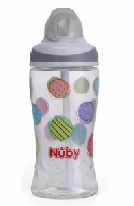 VASO PLASTICO FLIT-IT BOOST X360 ML/12 OZ CON PIPETA NUBY BLANCO