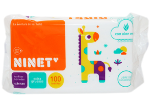 TOALLITAS HUMEDAS CLASICAS NINET ALOE VERA X 100 UNID