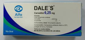 DALE´S 6.25 MG X COMPRIMIDO
