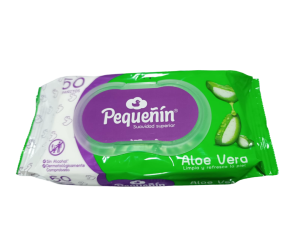 TOALLITAS HUM. PEQUEÑIN ALOE VERA X 50 UNID