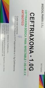 CEFTRIAXONA 1 GR  X VIAL - MHEDICAL PHARMA SRL
