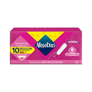TAMPON REGULAR SIN APLICADOR NOSOTRAS X10 UNIDADES