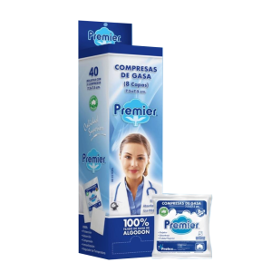 COMPRESA DE GASA 7.5 X 7.5 PREMIER