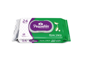 TOALLITAS HUM. PEQUEÑIN ALOE VERA X 24 UNID