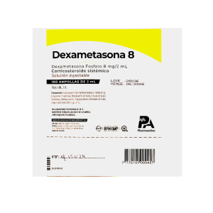 DEXAMETASONA 8 MG 2 ML X AMPOLLA (PHA)