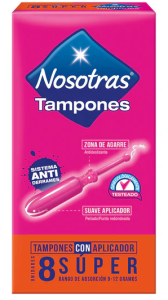 TAMPON APLICADOR SUPER X 8 NOSOTRAS