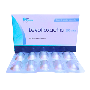 LEVOFLOXACINO 500 MG X TABLETA RECUB. - QM PHARMA