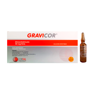 DIMENHIDRINATO 50 MG X AMPOLLA - GRAVICOR