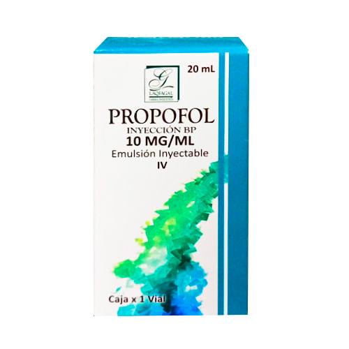 PROPOFOL INYECCION 20 ML X VIAL