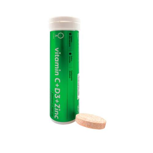 VITAMIN C + D3 + ZINC X TUBO 10 TABL. EFERV - TERBOL
