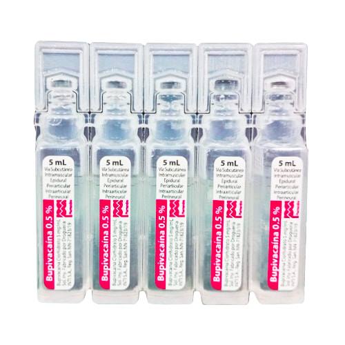 BUPIVACAINA 0.5% X 5 ML X AMPOLLA