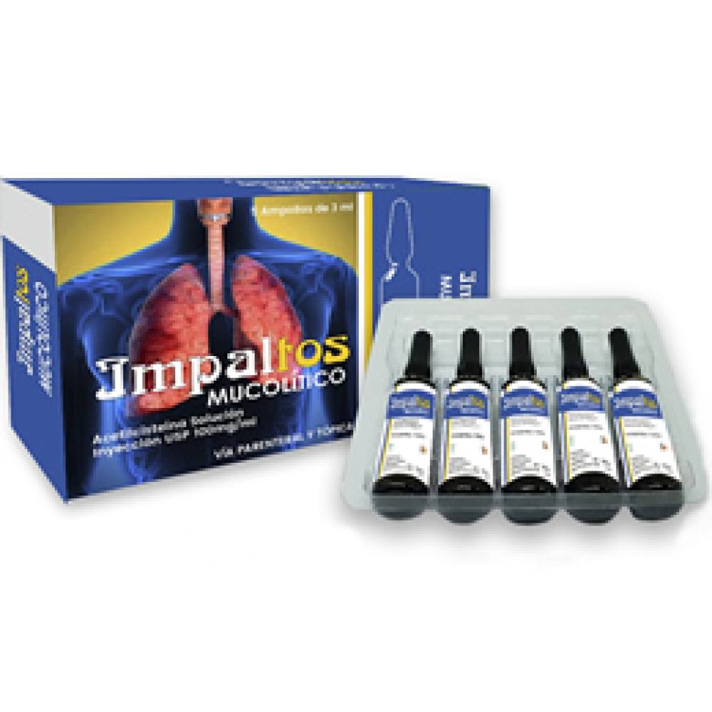 IMPALTOS MUCOLITICO SOL. INY. X AMPOLLA 3 ML