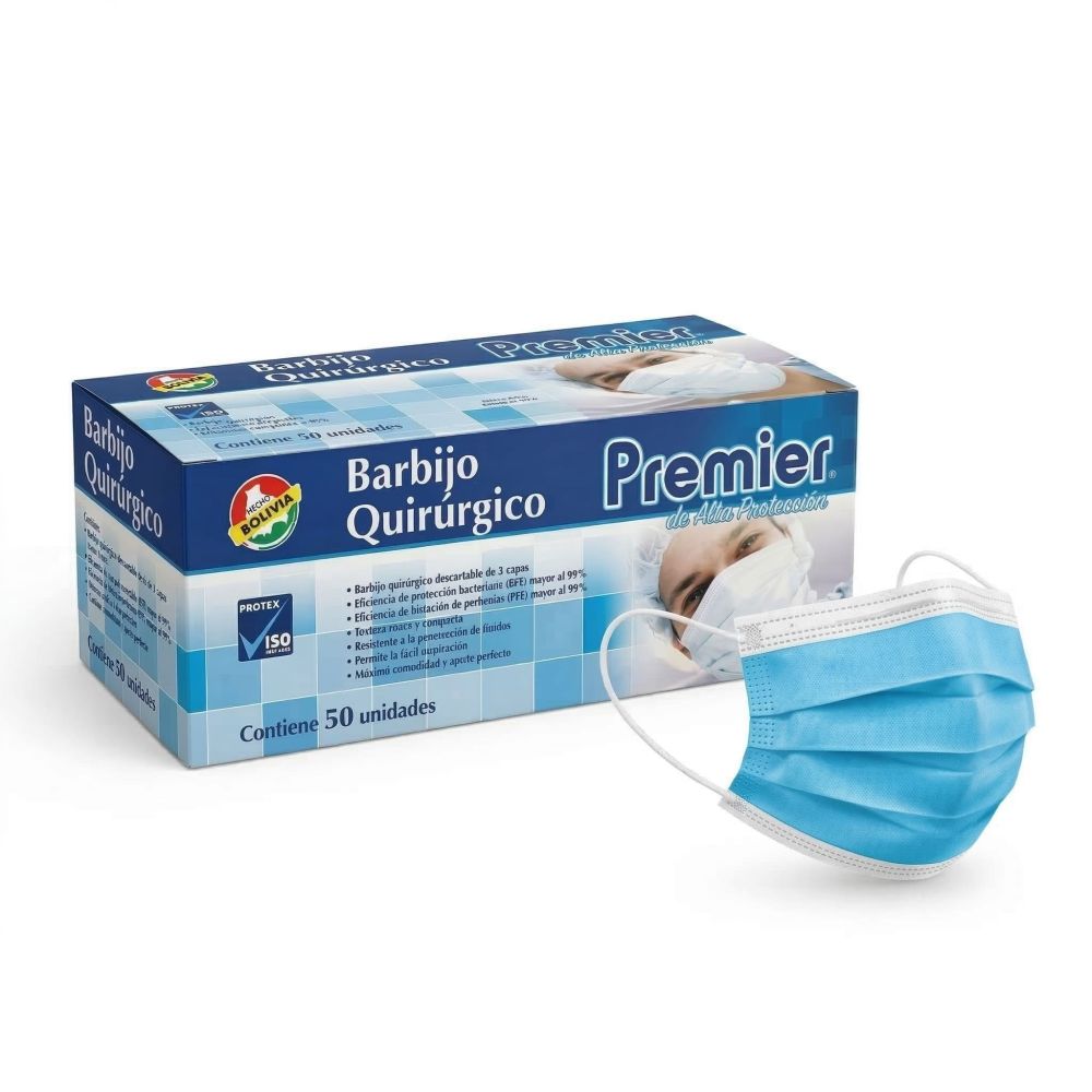 BARBIJO MASCARILLA CELESTE - PREMIER
