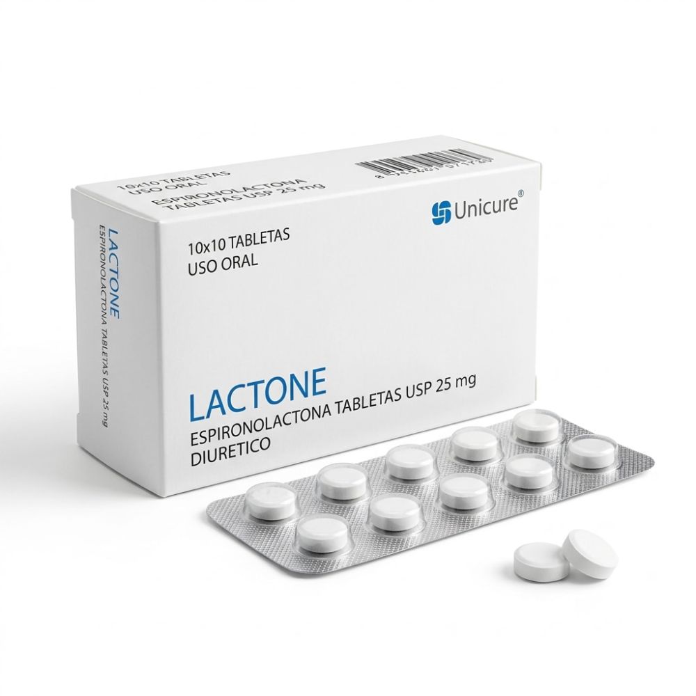 LACTONE/ESPIRONOLACTONA 25 MG - UNICURE