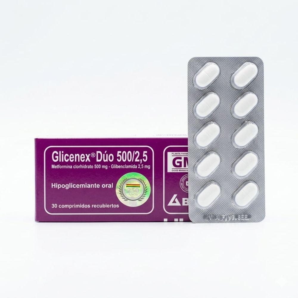 GLICENEX DUO 500/2.5 MG X COMP. RECUB.