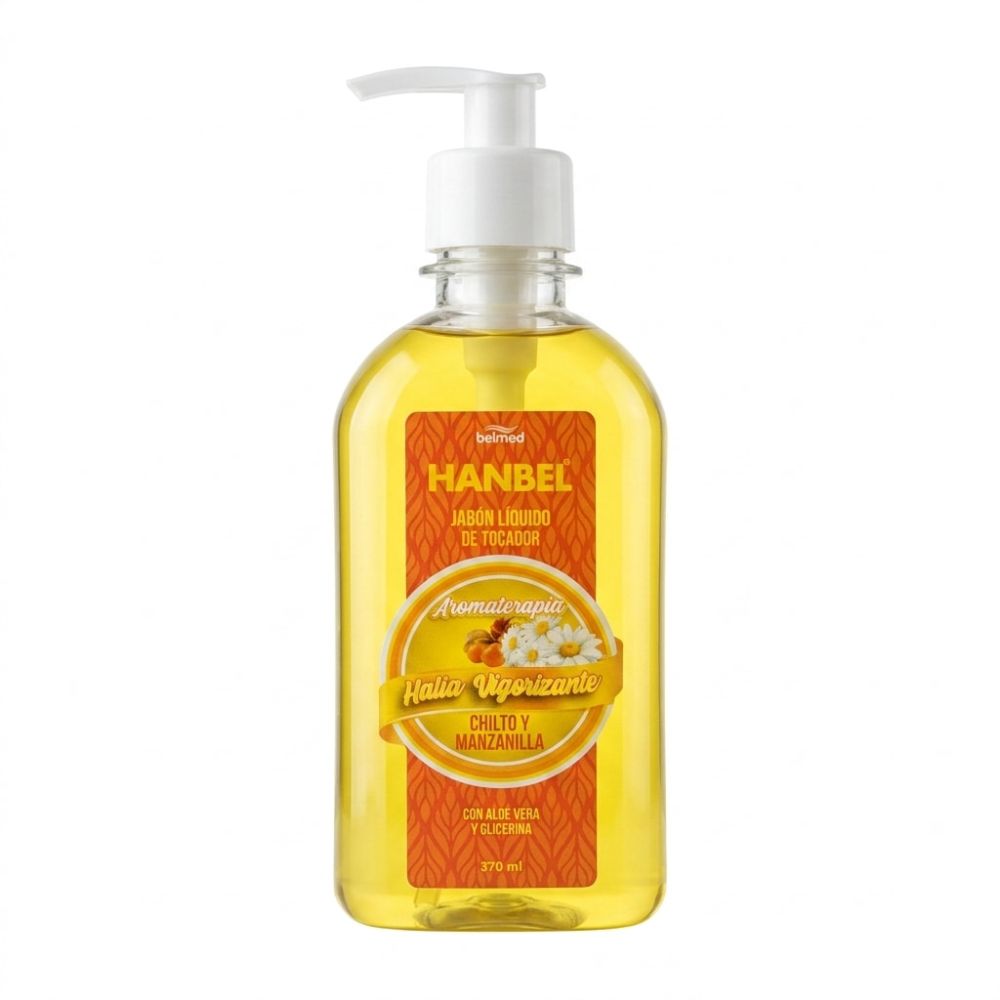 HANBEL JABON LIQUIDO DE TOCADOR CHILTO Y MANZANILLA X 370 ML