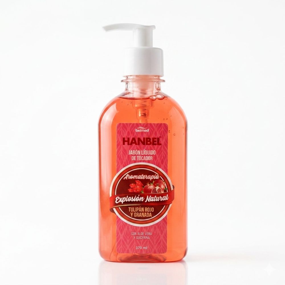 HANBEL JABON LIQUIDO TULIPAN Y GRANADA X 370 ML