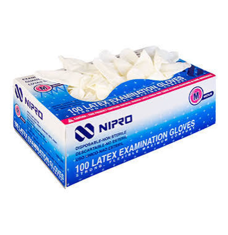 GUANTES DE LATEX TALLE "XS" NIPRO POR PAR