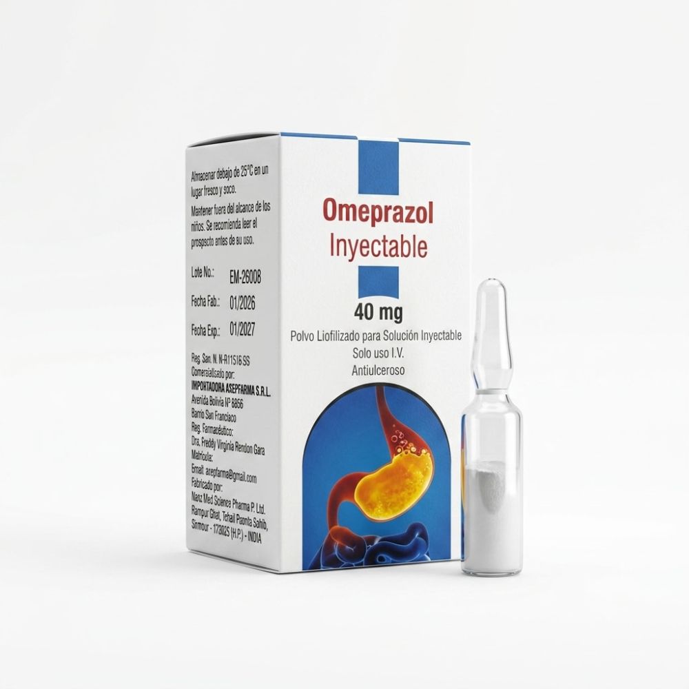OMEPRAZOL 40 MG X SOL. INY.