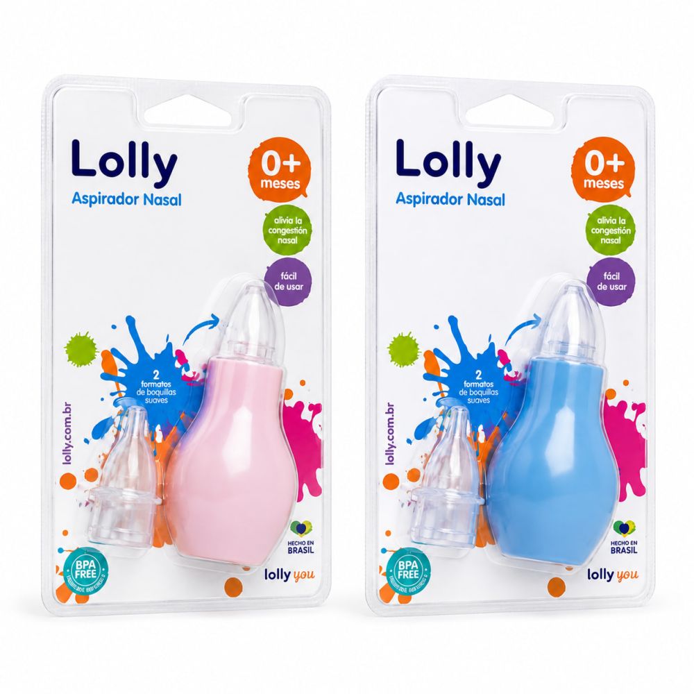LOLLY ASPIRADOR NASAL AZUL/ROSA 0M+  X UNIDAD
