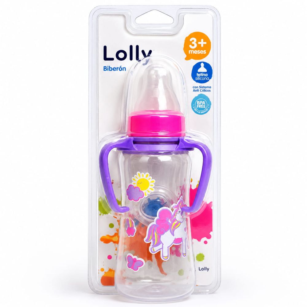 LOLLY BIBERON  C/MANIJA X 250ML +3M  X 250 ML FEMENINO