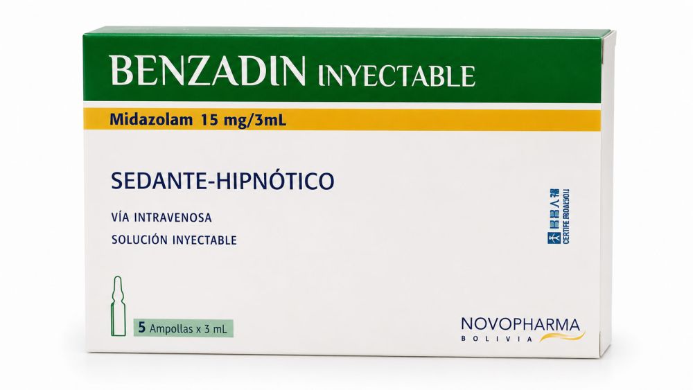 BENZADIN/MIDAZOLAM 15 MG X AMPOLLA